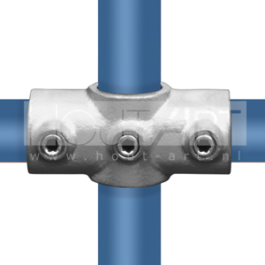 Steigerbuis koppeling verzinkt kruisstuk in 1 vlak Type 22