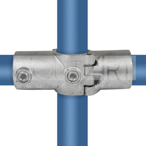 Steigerbuis koppeling verzinkt kruisstuk in 1 vlak open klapbaar Type 22O