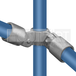 Steigerbuis koppeling verzinkt scharnierstuk dubbel 90 graden Type 48