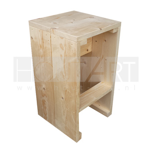 Barkruk New Age steigerhout