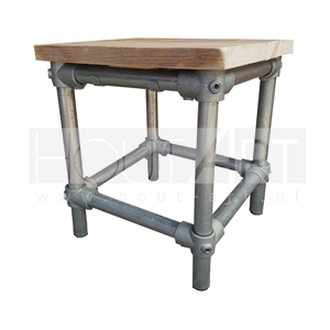 Kruk steigerbuis met steigerhout