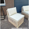 Loungestoel steigerhout dichte onderkant van Hout-Art. tuinmeubel, loungeset, gebruikt hout, loungebank, hocker, bijzettafel, houtart.