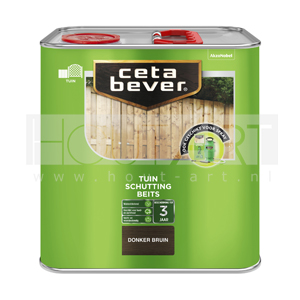Cetabever steigerhout schuttingbeits Donkerbruin beits 2,5 ltr