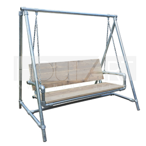Schommelbank steigerbuis met steigerhout
