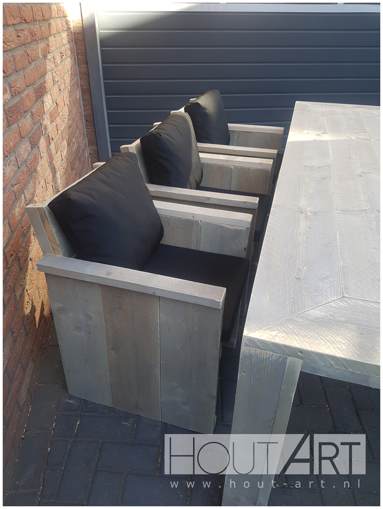 Stoel, tuinstoel new age steigerhout van Hout-Art.