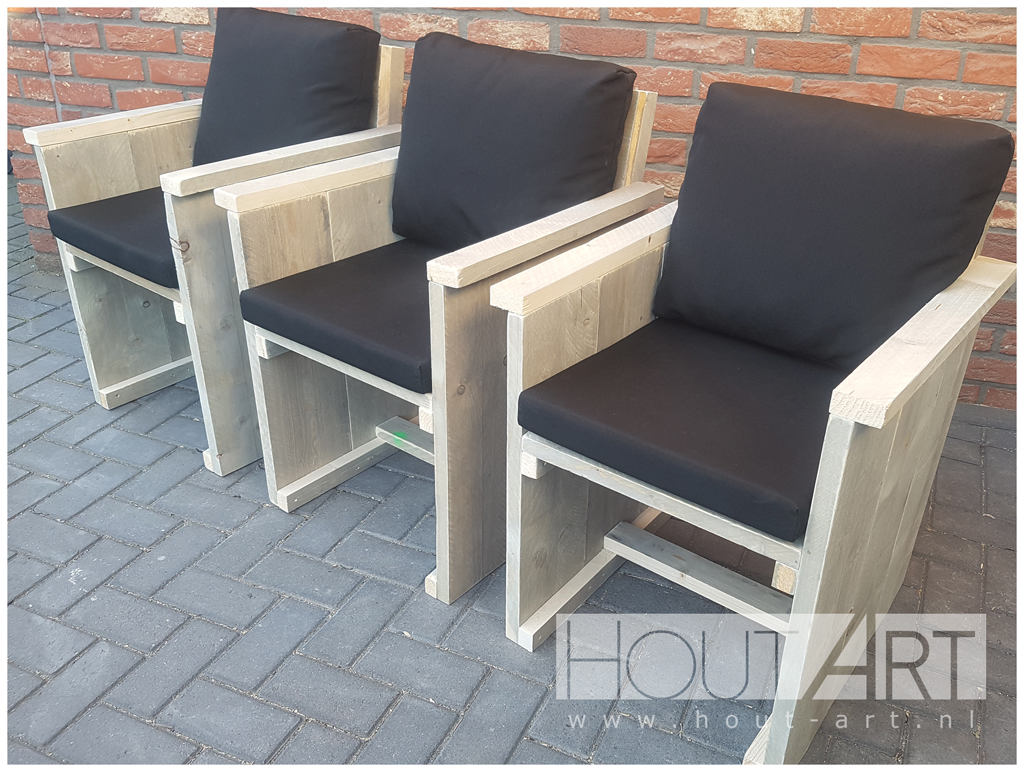 Stoel, tuinstoel new age steigerhout van Hout-Art.
