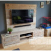 tv-meubel steigerhout met deurtjes van Hout-Art. Handgreep, landelijk, modern, industrieel, steigerhouten, houtart.