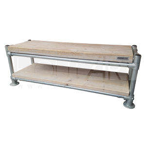Tv-Meubel Luxe steigerbuis met steigerhout