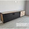 tv-meubel lugano stalen frame en deuren van Hout-Art.