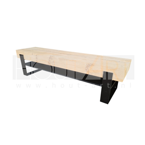 Tv-Meubel stalen strippoot audioplaat PLUS nieuw eiken balken