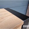 Tv-meubel stalen zijframe deuren en open vakken eiken van Hout-Art. staal, gepoedercoat, zwart, industrieel.