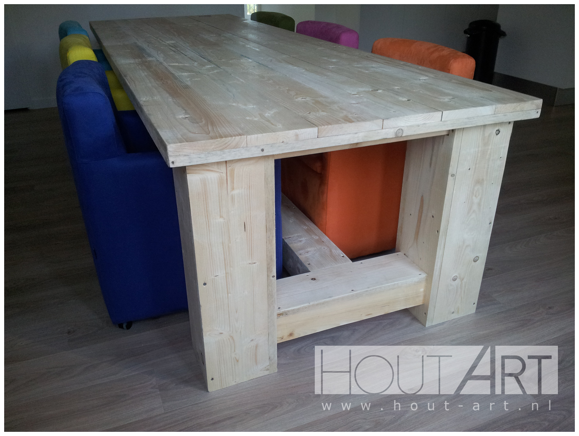 Tafel kloostertafel XXL steigerhout van Hout-Art.