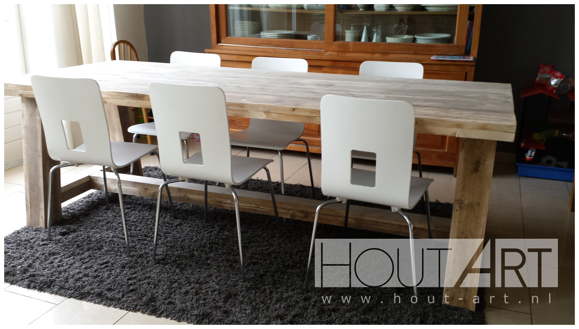 Tafel kloostertafel XXL steigerhout van Hout-Art.
