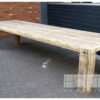 Tafel eettafel steigerhout XL hoekpoten van Hout-Art.