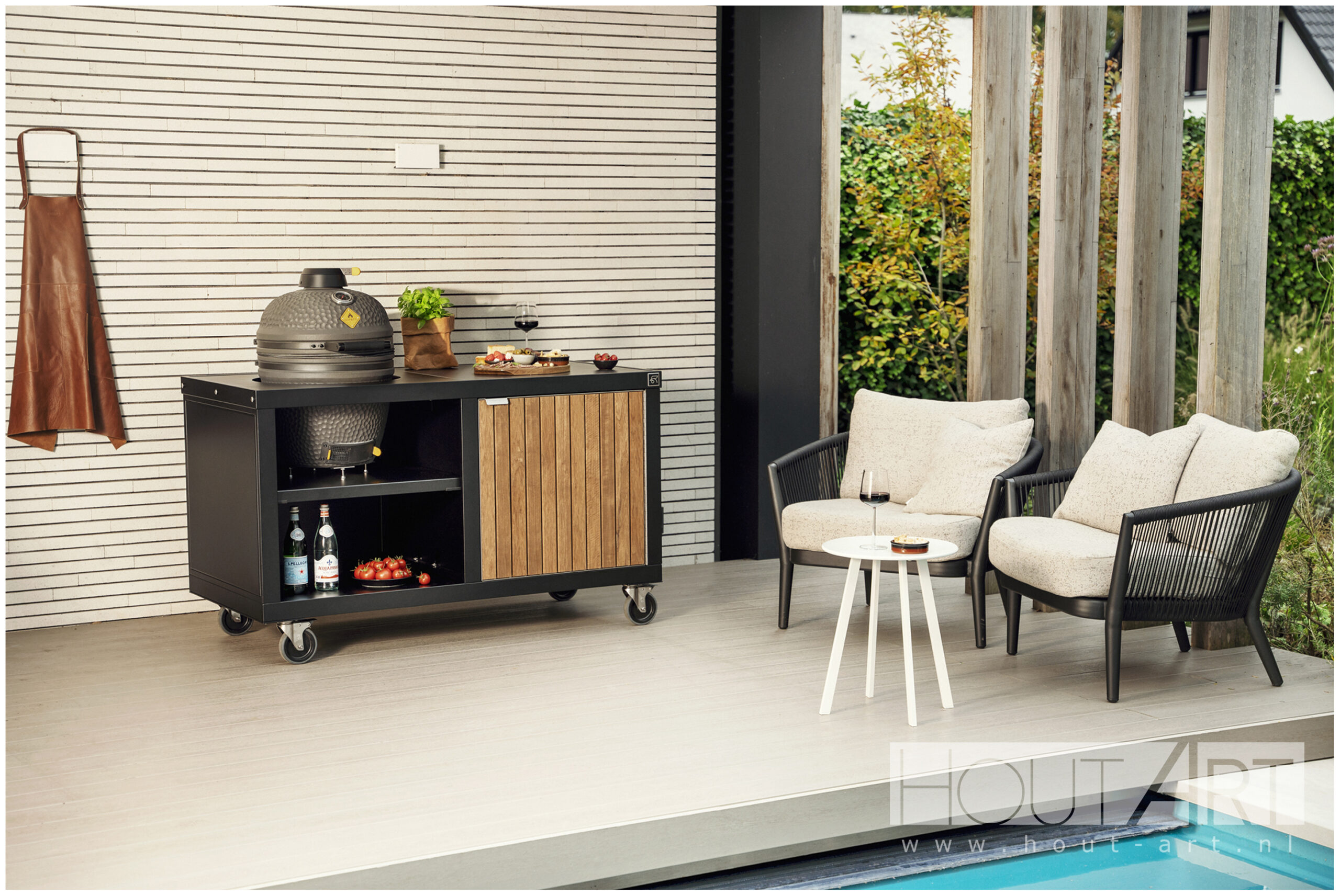 BBQ Egg Boretti Ceramica Medium van Hout-Art.