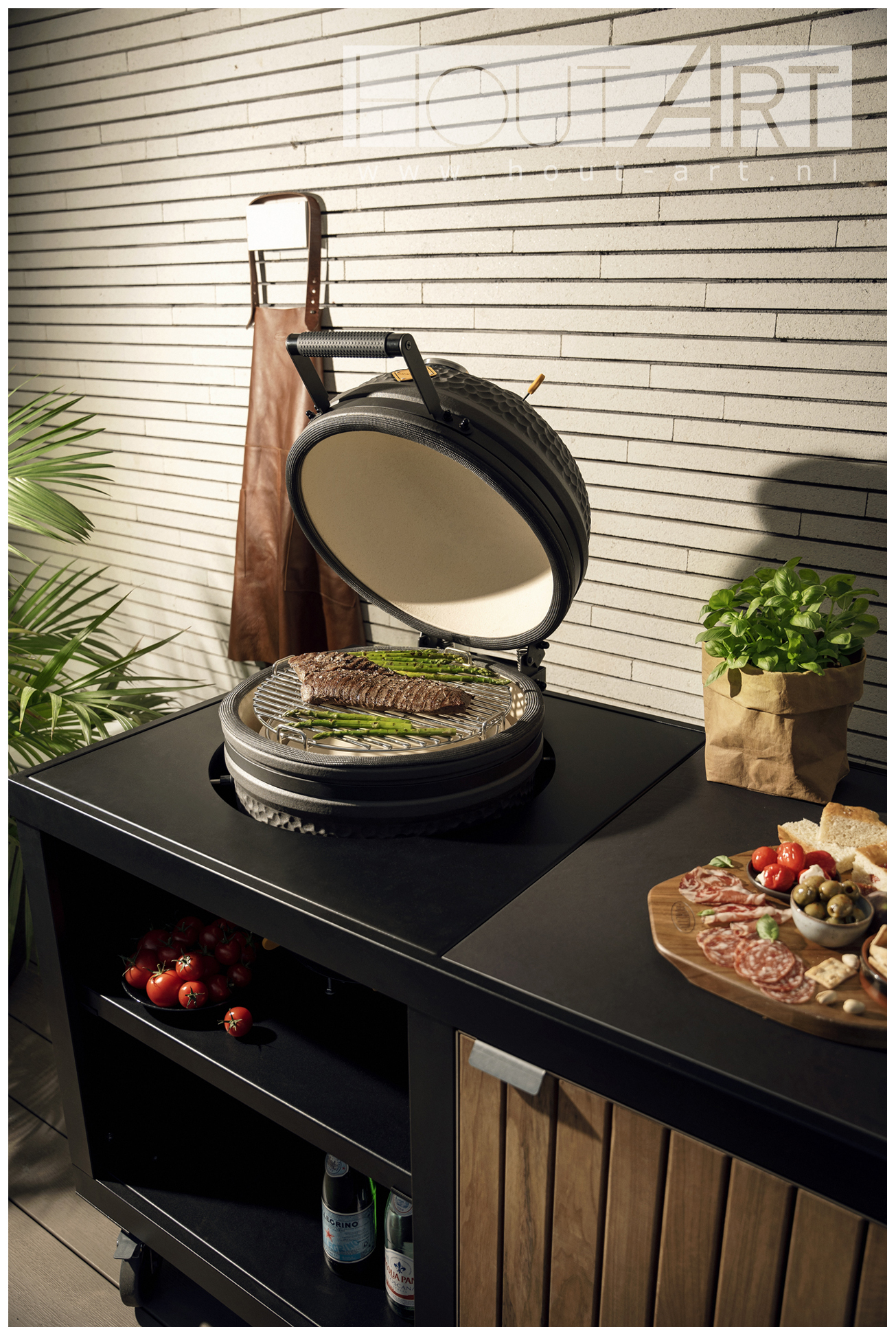 BBQ Egg Boretti Ceramica Medium van Hout-Art.