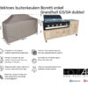 Afdekhoes Buitenkeuken Grandhall G3 en G4 Plus dubbel voor je steigerhouten buitenkeuken van Hout-Art.