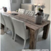 Tafel eettafel steigerhout XL hoekpoten van Hout-Art.