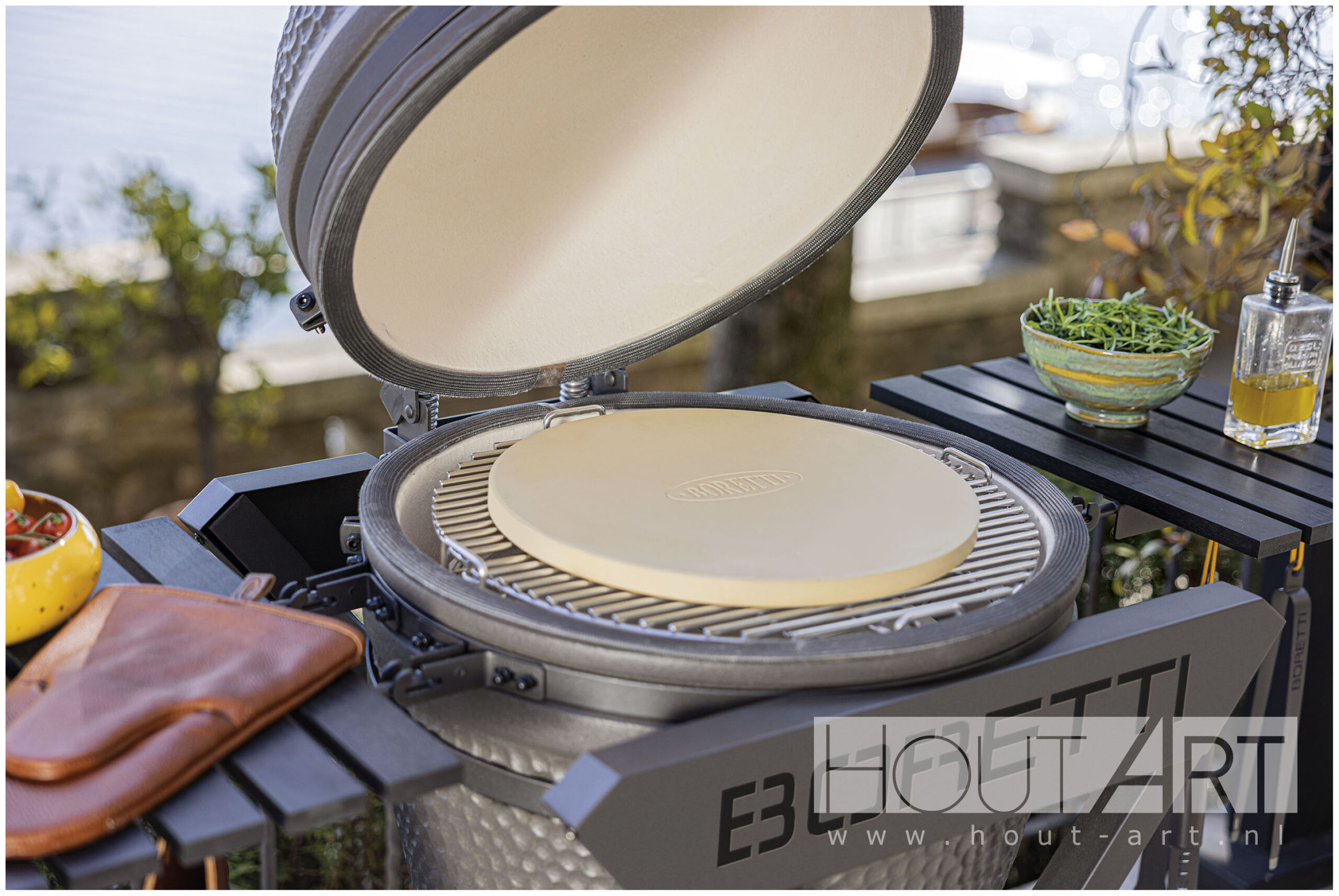 Boretti BBQ pizzasteen rond Ø36cm BBA97 van Hout-Art.