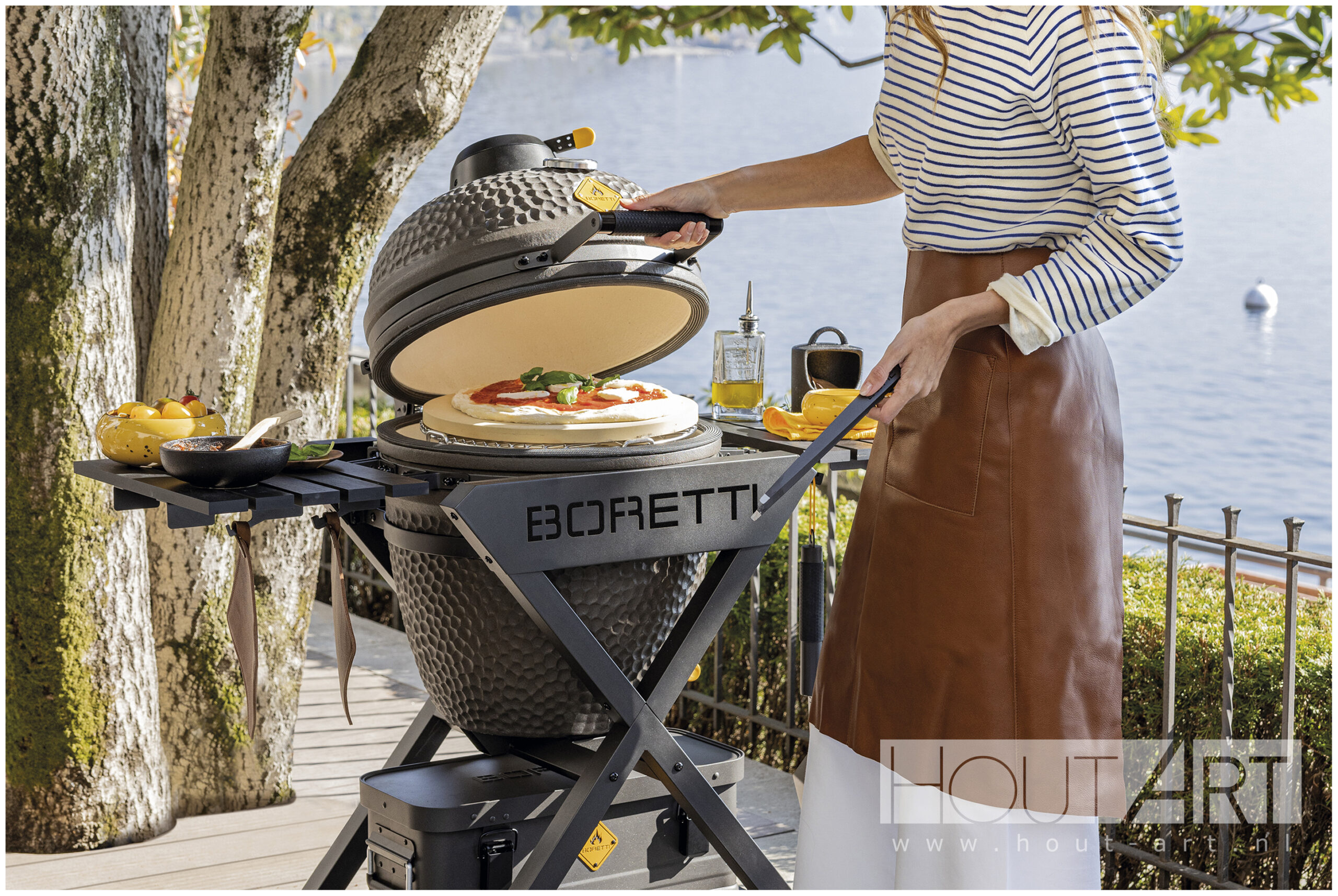 Boretti BBQ pizzasteen rond Ø36cm BBA97 van Hout-Art.