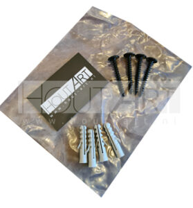 Montage set kapstok / wandplank / wandrek zwart 4x