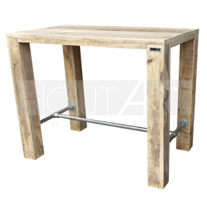Bartafel steigerhout met steigerbuis middenframe