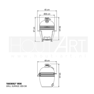 Yakiniku Mini Kamado Solo Basic BBQ van Hout-Art.