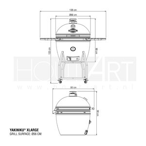 Yakiniku XXLarge Kamado compleet BBQ van Hout-Art.