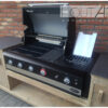Buitenkeuken luxe voor Boretti Ibrido Ligorio Top open vak en lade van gebruikt steigerhout van Hout-Art. buitenkeukens, bbq, barbecue.