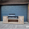 Buitenkeuken luxe voor Boretti Ibrido Ligorio Top open vak en lade van gebruikt steigerhout van Hout-Art. buitenkeukens, bbq, barbecue.