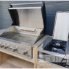 Buitenkeuken voor grandhall g5 maxim en elite van Hout-Art, steigerhout, whitewash, searbrander, buitenkeukens, open vak, deurtjes, houtart.