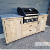 Buitenkeuken luxe dubbel grandhall premium G3 of G4 van steigerhout van Hout-Art.