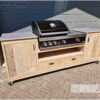 Buitenkeuken fridge voor grandhall premuim g3 en g4 plus open vak en lade van steigerhout door Hout-Art. houtart, gebruikt hout, handgreep, lades, buitenkeukens.