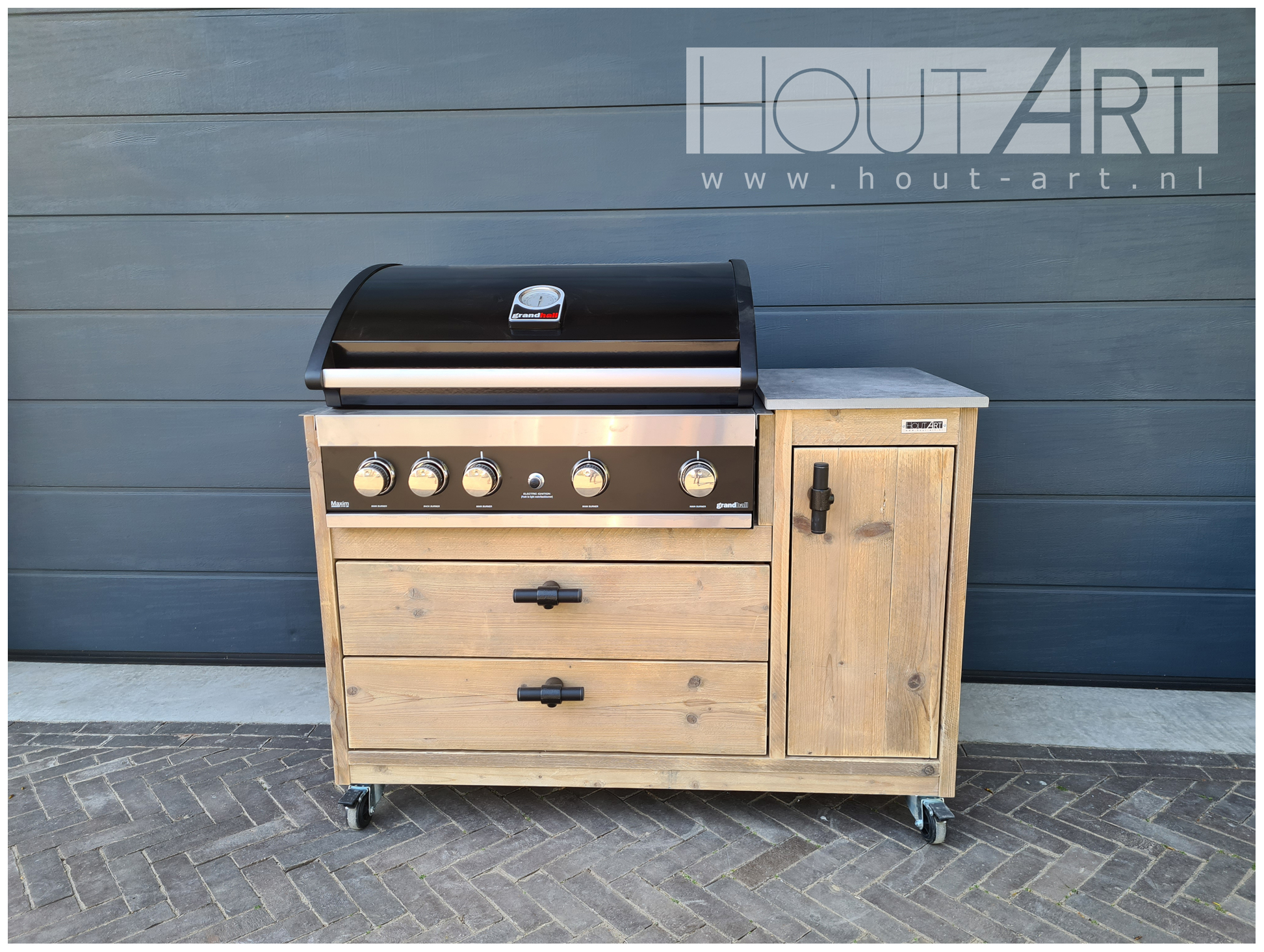 buitenkeuken enkel luxe lades voor grandhall g5 elite en maxim van Hout-Art.