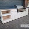 Buitenkeuken losse kast dubbel deur en legplank van steigerhout van Hout-Art.