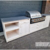 Buitenkeuken losse kast dubbel deur en legplank van steigerhout van Hout-Art.