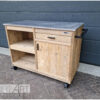 Buitenkeuken losse kast dubbel deur en legplank, optie besteklade en handdoekrek van Hout-Art.