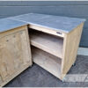 Buitenkeuken losse kast dubbel deur en legplank van steigerhout van Hout-Art.