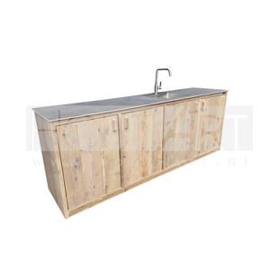 Buitenkeuken kast CLEAN met deuren