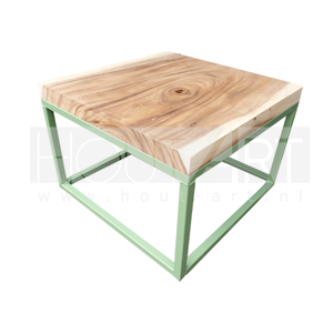 Salontafel stalen kubus met Suar