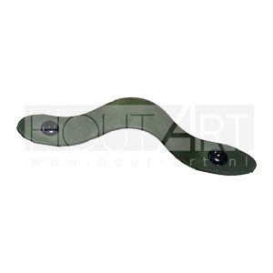 Leren handgreep breed groen