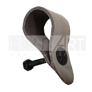 Leren handgreep lus licht taupe