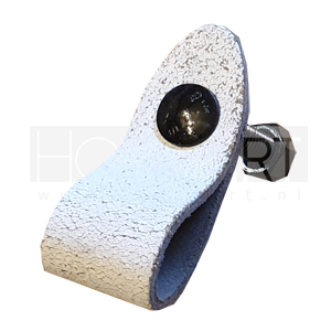 Leren handgreep lus wit gevlamd