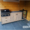 Buitenkeuken losse koelkast trolley steigerhout van Hout-Art, fridge, buitenkeukens, bbq, barbecue, houtart.