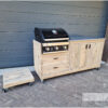 Buitenkeuken losse koelkast trolley steigerhout van Hout-Art, fridge, buitenkeukens, bbq, barbecue, houtart.