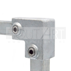 Steigerbuis koppeling vierkant verzinkt bocht / kniestuk Type 6s