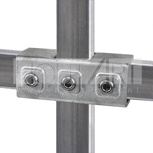 Steigerbuis koppeling vierkant verzinkt kruisstuk in 1 vlak Type 22s