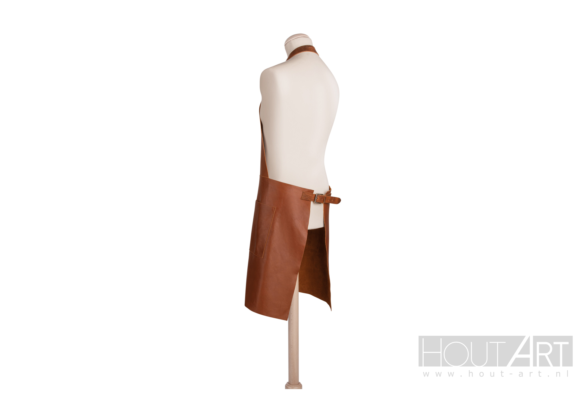 BBQ Boretti lederen schort, sloof Antonio van Hout-Art.