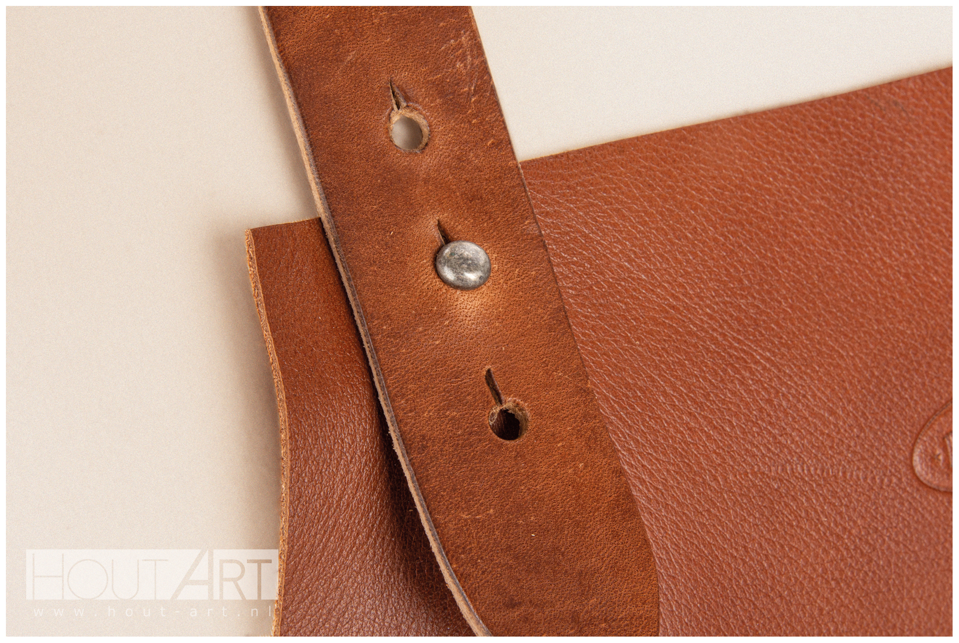 BBQ Boretti lederen schort, sloof Antonio van Hout-Art.