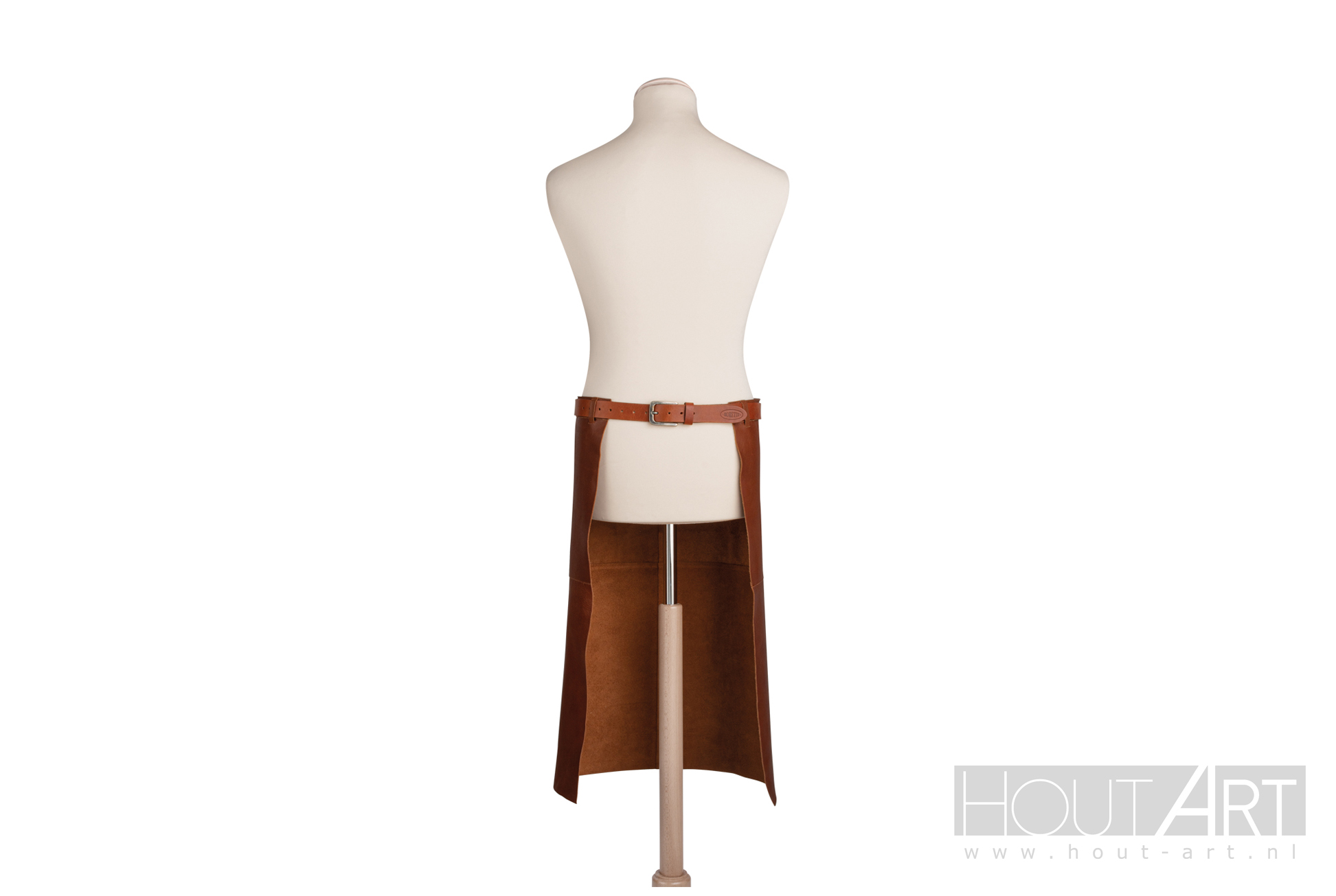 BBQ Boretti lederen schort, sloof Antonio van Hout-Art.